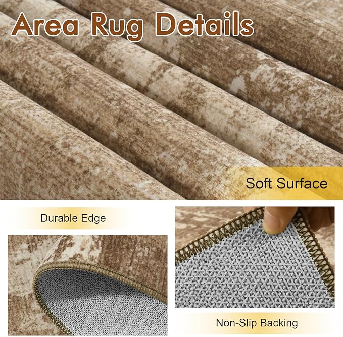 6x9 Ft Large Area Rugs for Living Room, Soft Non-Slip Washable Rugs Modern - Image 6