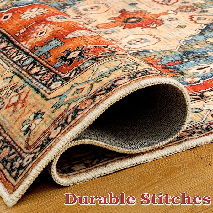 SERISSA 4x6 Washable Non Slip Boho Area Rug - Image 6