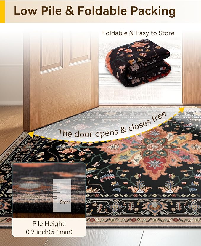 RELEANY Washable Area Rug, Runner 2'x8', Water Repellent, Pet Friendly - Image 7