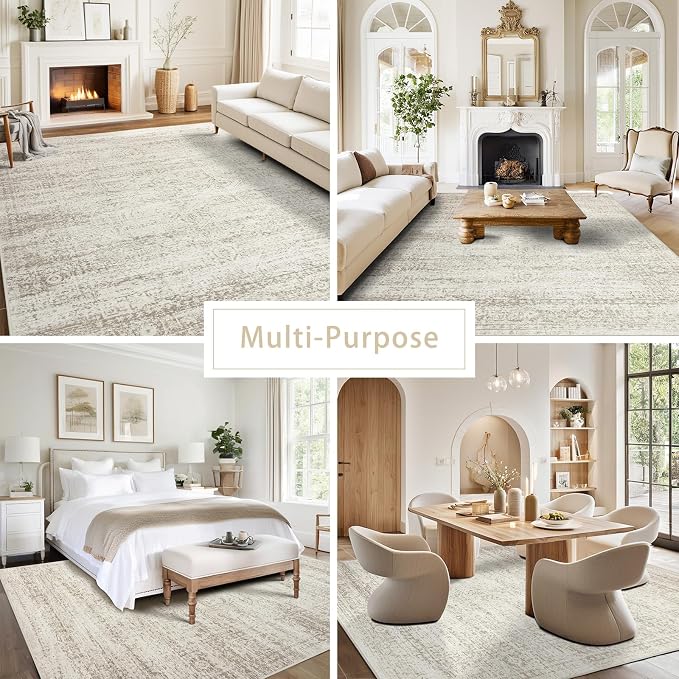 Washable Rugs 10x14 Area Rugs for Living Room, Dining Room Carpet | Ultra Soft - Image 5
