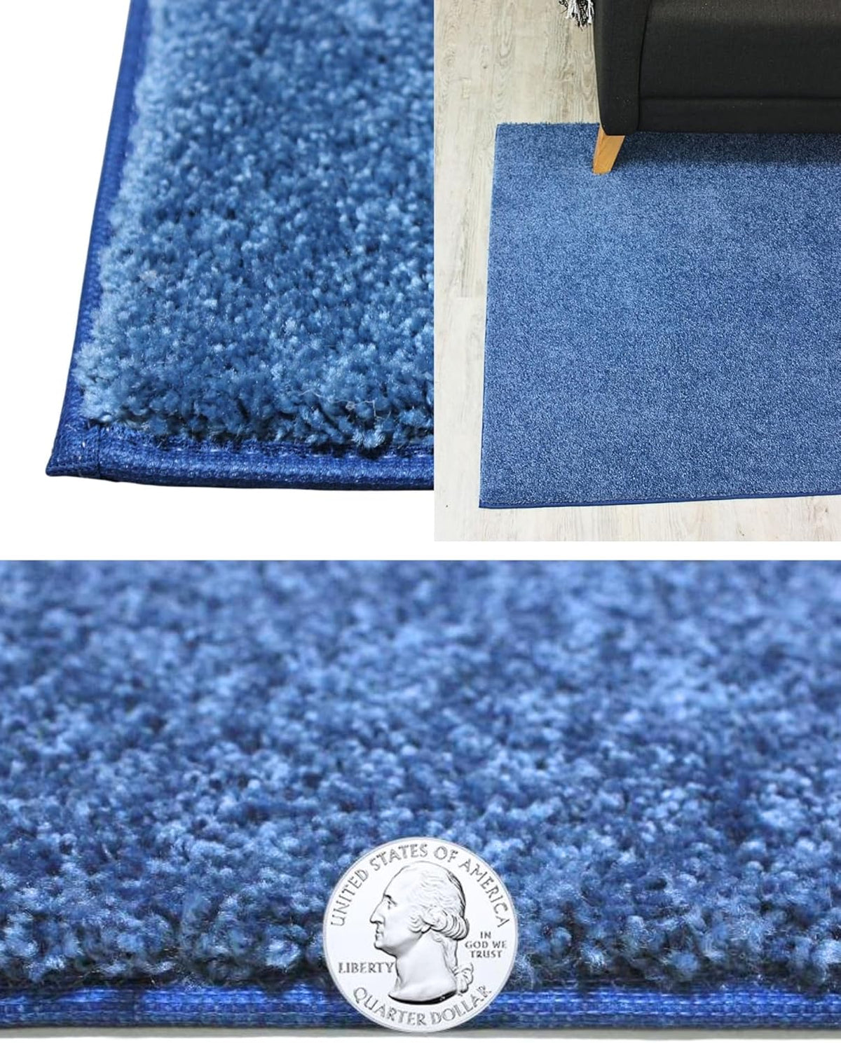 KOECKRITZ Soft and Colorful Kids Classroom Area Rugs (Passes Flammability Pill Test) Many Sizes and Bright Colors to Select from (10' x 10', Royal)
