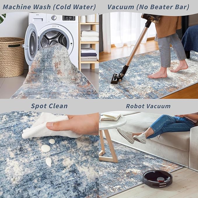 2x4 Runner Rug Washable Non-Slip – Small Throw Rug - Image 8