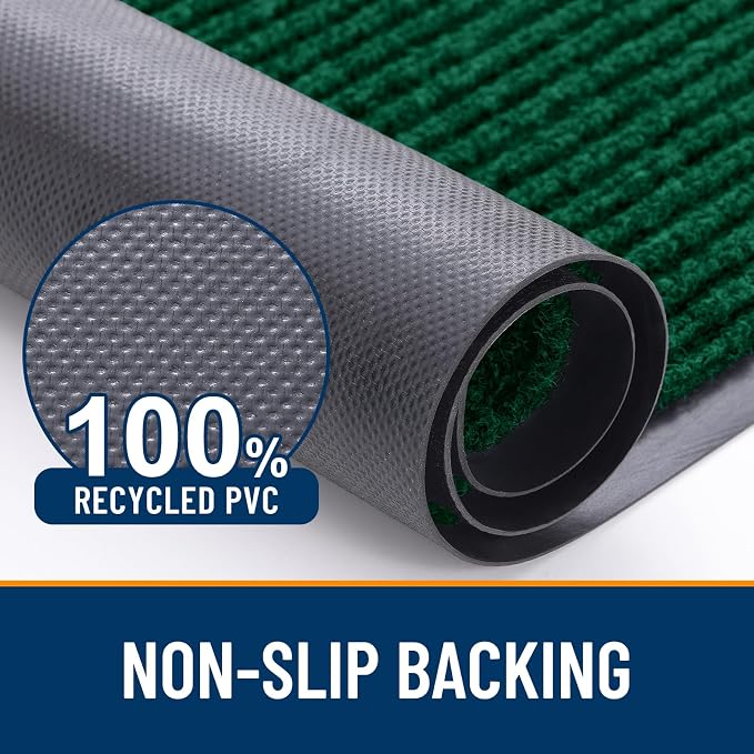 OLANLY 2-Pack Front Door Mats 29.5x17, Waterproof Heavy-Duty Doormats | Green - Image 3