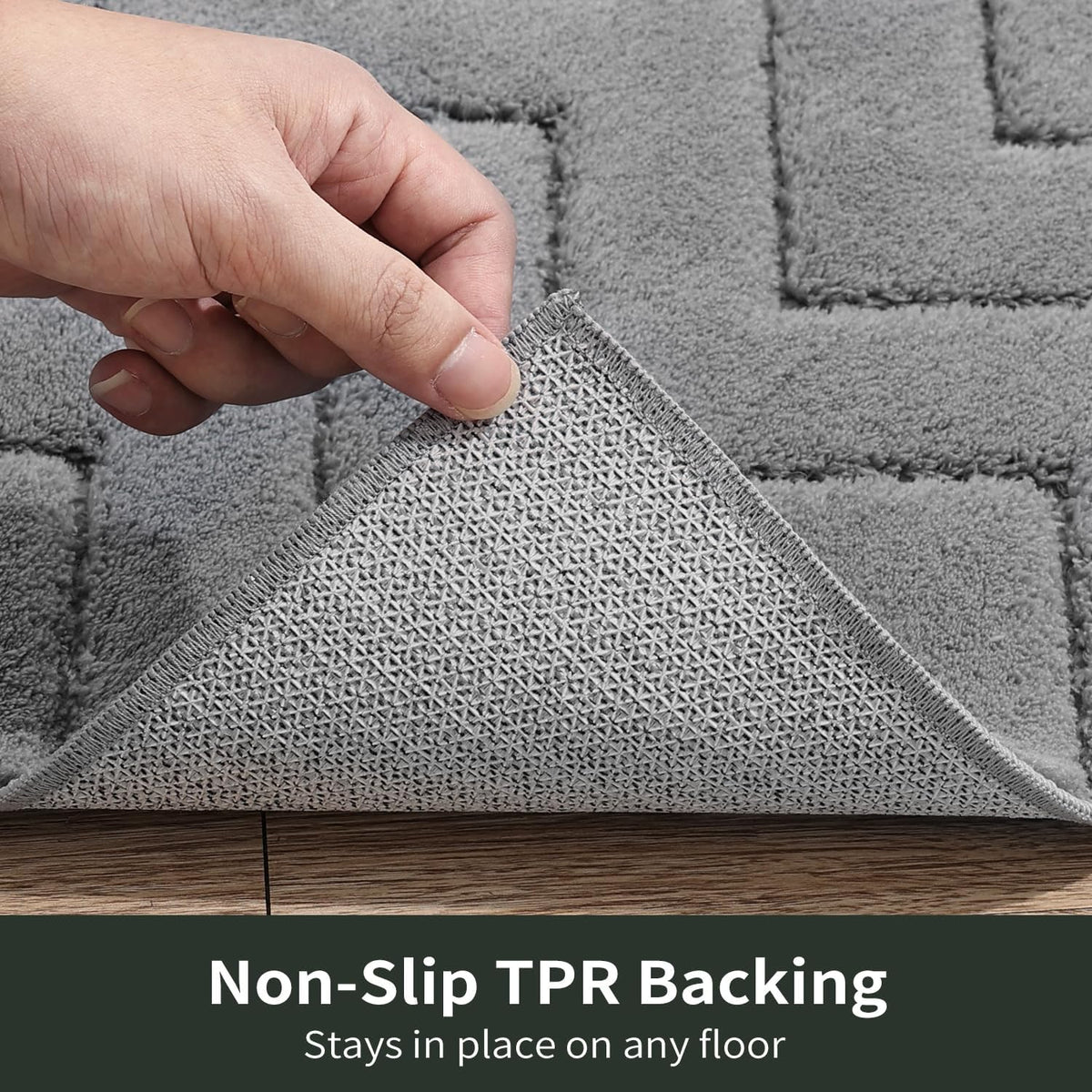 Stiio Dirt Trapper Door Mat 34x59 Inches, Front Doormat Indoor Outdoor Entrance Low Pile, All-Season, All-Weather Absorbent Entry Rug, Washable Non Slip Rug for Entryway, Grey