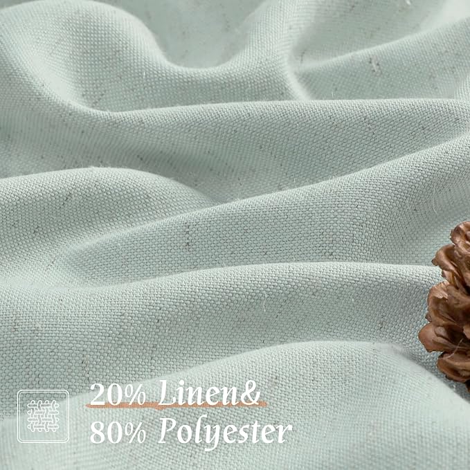Semi Sheer Linen Curtains 63 Inch Length - Image 2