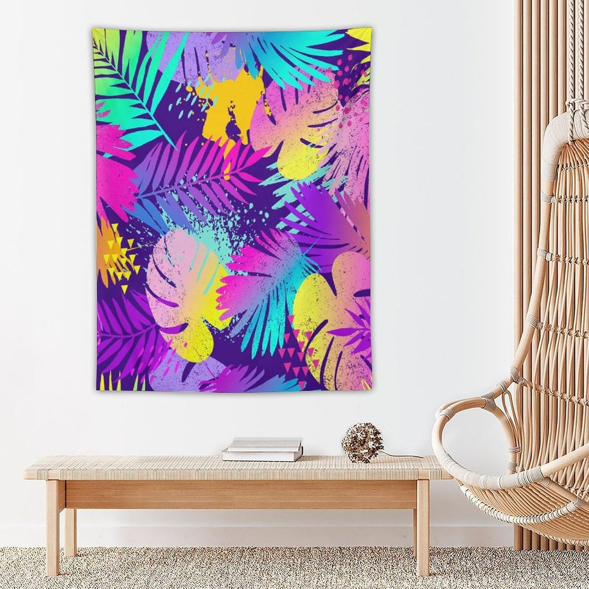 ICMOLYYENLO Palm Leaf Tapestry Wall Hanging, Tropical Leaves Plant Jungle Green Hawaiian Art Home Decor for Guest Bedroom Living Room Dormitory 50x60