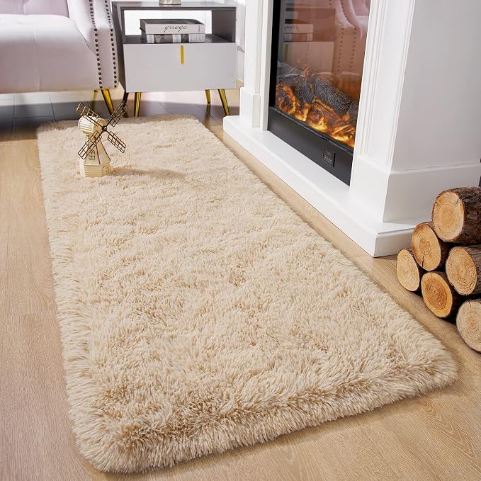 Chicrug Soft Runner Rugs for Bedroom Living Room Plush Fluffy Rug 2x5 | Shag - Image 2