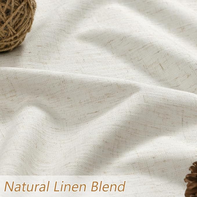 100% Blackout Linen Short Curtains - Image 3