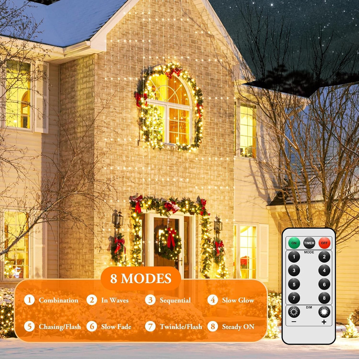 6 Pack 100 LED Fairy Lights Battery Operated with Timer & Remote, 33FT Waterproof Twinkle Lights Indoor Outdoor, Fairy String lights for Bedroom Classroom DIY Wedding Christmas Decorations, Warm White