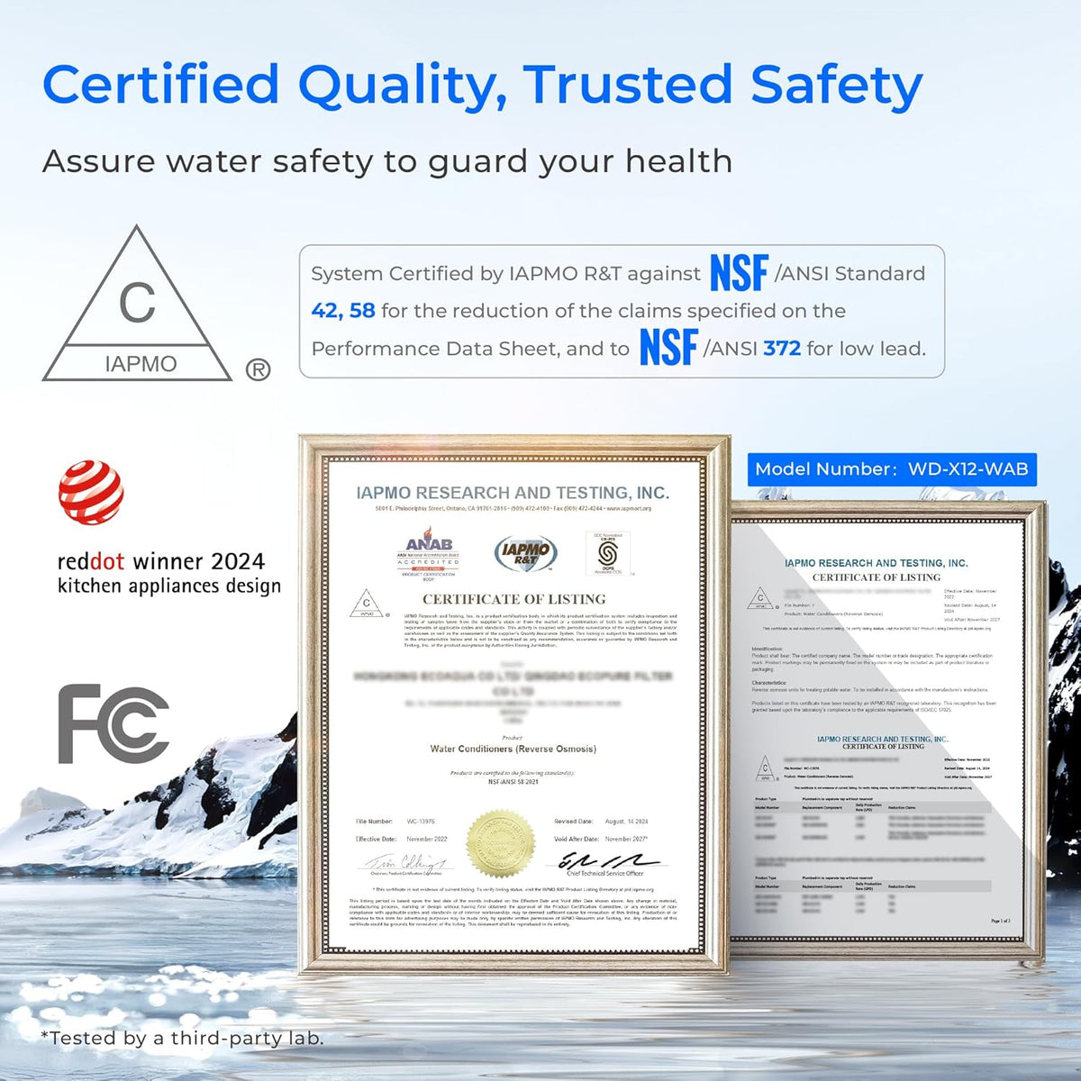 Waterdrop X12-Alkaline Mineral pH+ Tankless Reverse Osmosis System, NSF/ANSI 42&58&372 Certified, 1200 GPD RO Water Filter System, 11-Stage Filtration, 3:1 Pure to Drain, UnderSink, Black Faucet
