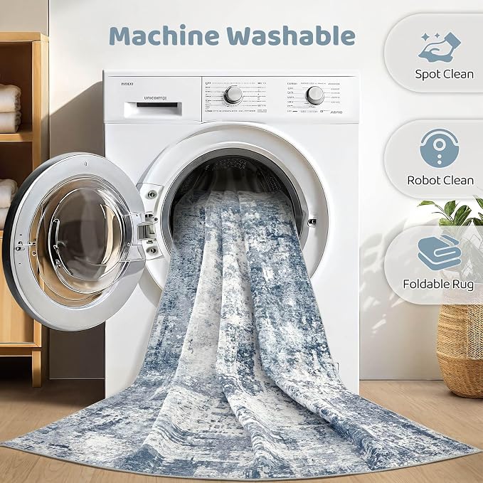LOONGRUG 10x14 Area Rugs Washable Large Neutral Modern Living Room Rug | - Image 2