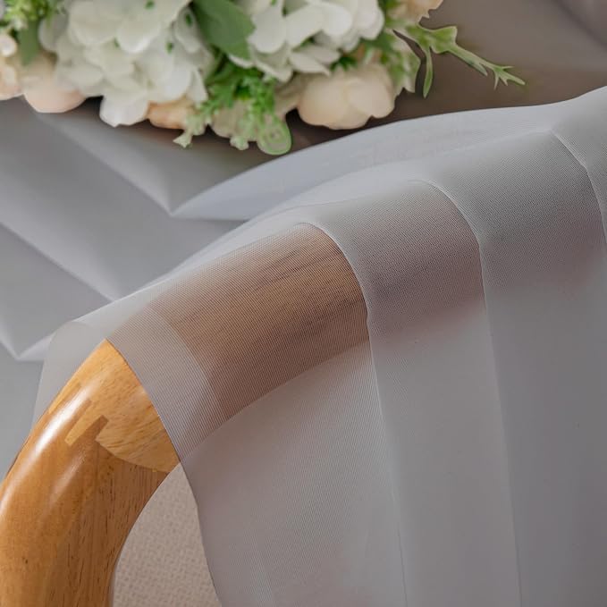 Sheer Curtains 72 Inches Long for Living Room Bedroom, Rod Pocket Fimly Voile - Image 6