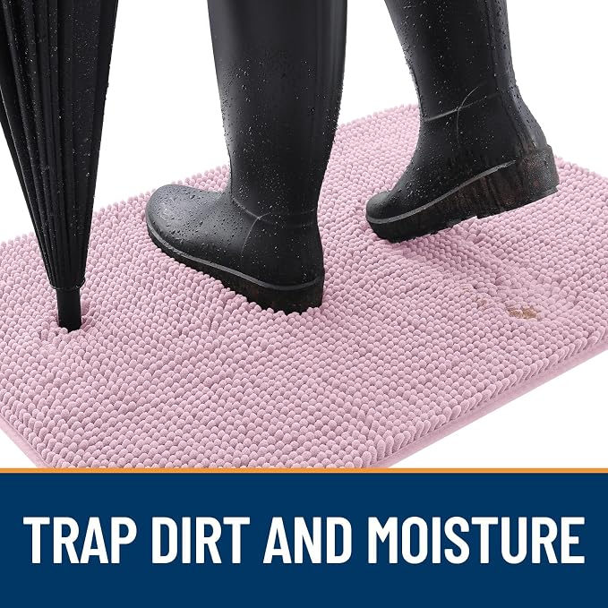 OLANLY Dog Door Mat for Muddy Paws 35x24, Super Absorbent Chenille Mud Mat | - Image 2