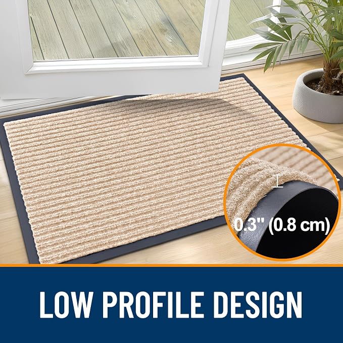 OLANLY Front Door Mat 35x23, Waterproof Heavy-Duty Indoor Outdoor Doormat | - Image 4