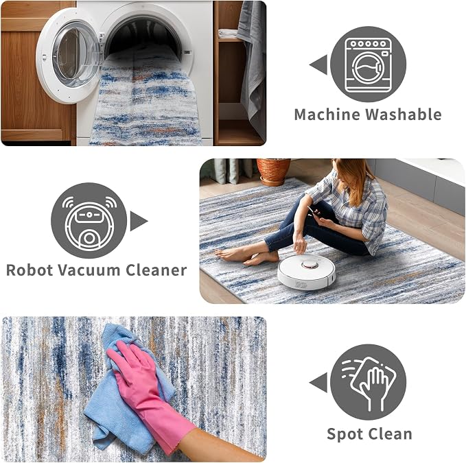 Washable Kitchen Runner Rug for Family: Easy-to-Clean Runners for Hallway - Image 4