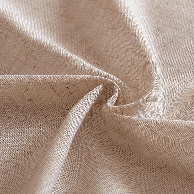 MIULEE Natural Beige Linen Curtains 52x72 Inch Long - Image 8