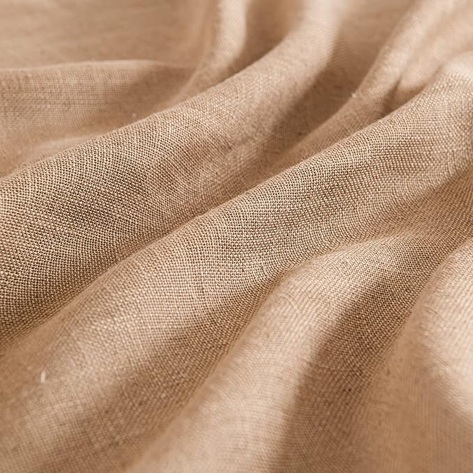 MIULEE Brown Linen Curtains 52x84 Inch - Image 4