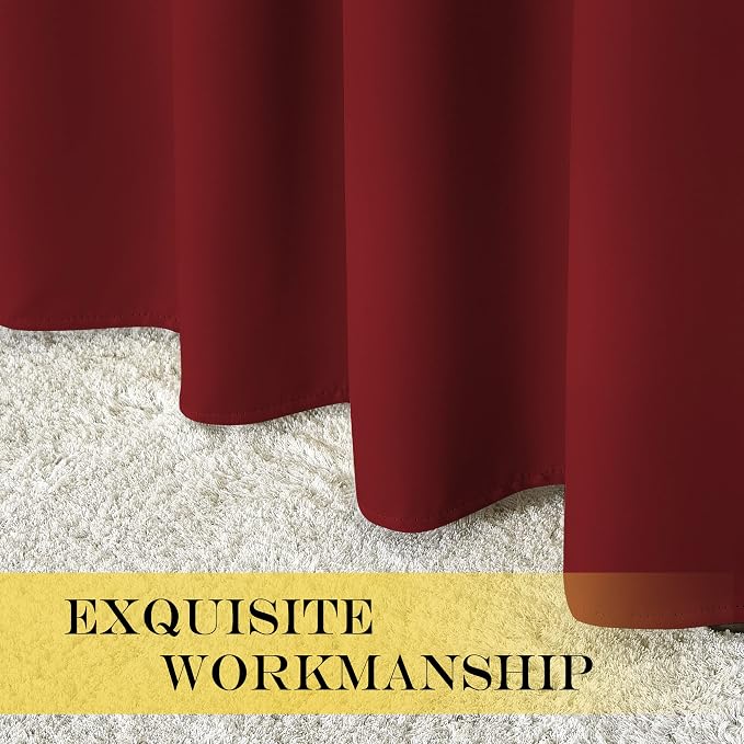 NICETOWN Room Divider Curtain 132 Inches Long, Wide Blackout Sliding Door - Image 5