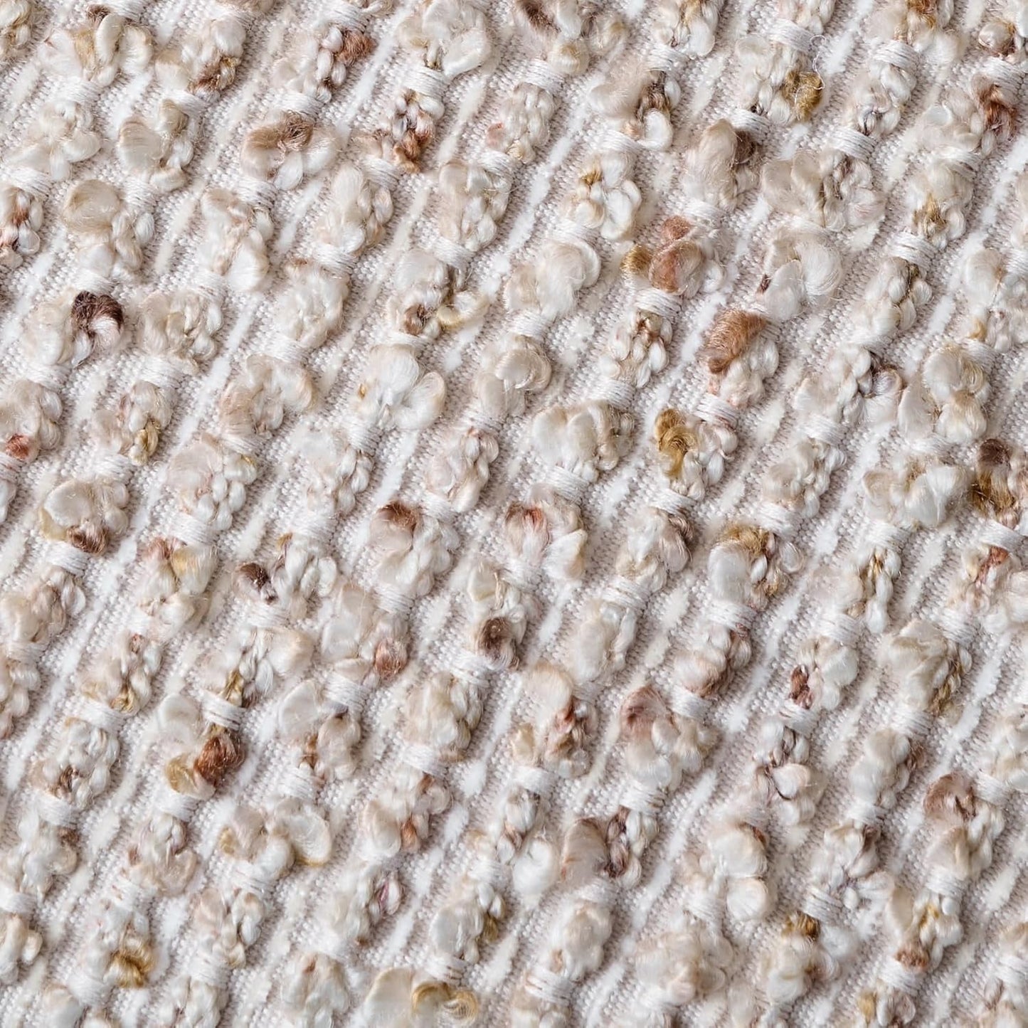 Striped Throw Pillow Covers 20x20 Set of 2 Beige Textured Boucle Chic Morden Boho Accent Farmhouse Square Decorative Couch Pillow Covers for Home Decor Bed Sofa Living Room