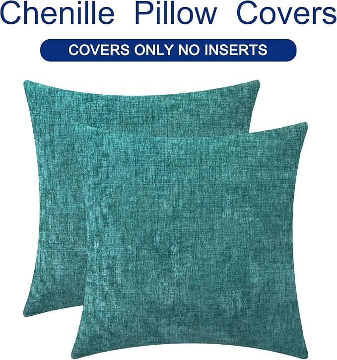 CaliTime Decorative Couch Throw Pillow Covers 26 X 26 Inches Teal | Pack of 2 - Image 6