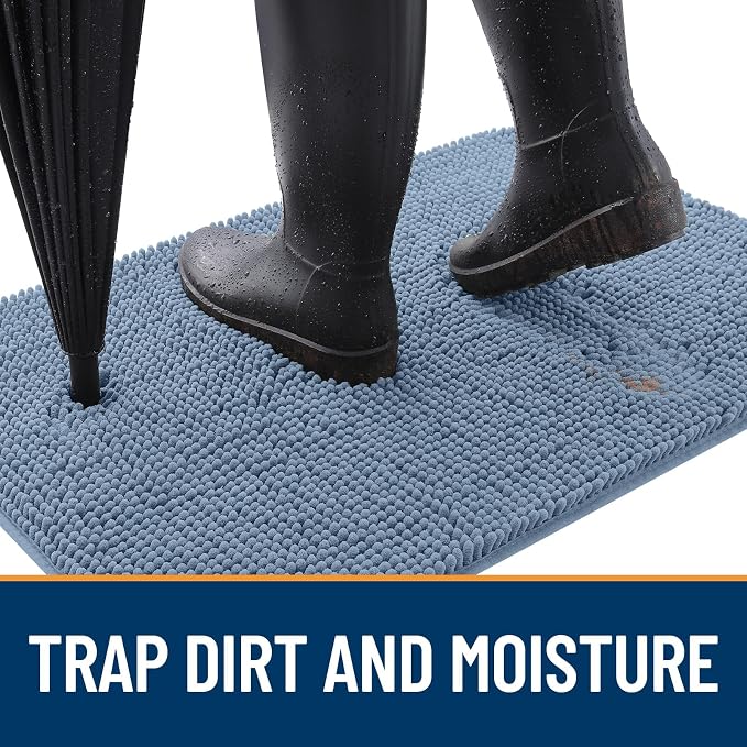 OLANLY Dog Door Mat for Muddy Paws 34x21, Super Absorbent Chenille Mud Mat | - Image 2