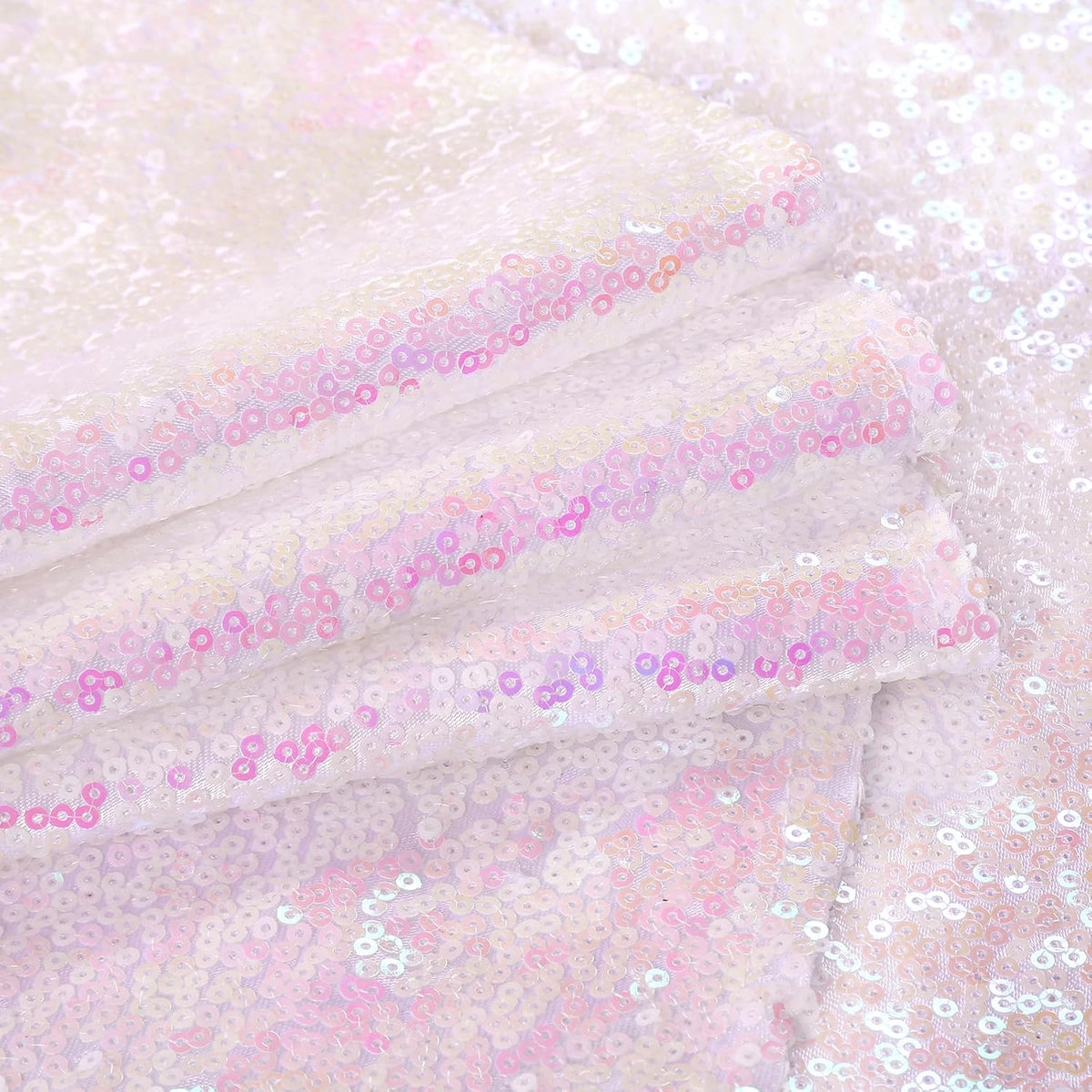 36 Inch Christmas Tree Skirt Iridescent White Tree Skirt Small Sequin Tree Mat for Merry Christmas Party Christmas Tree Decoration