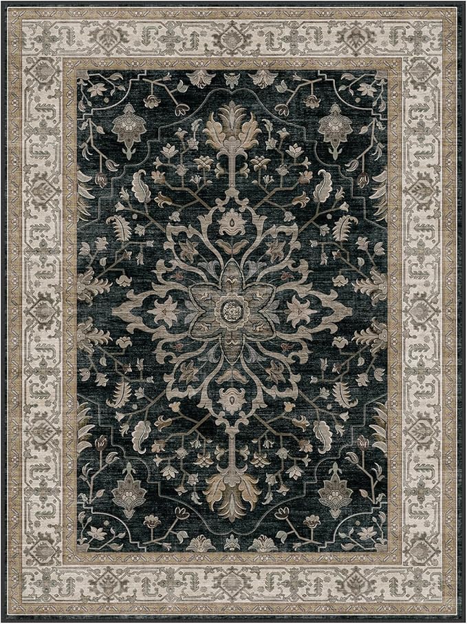 RELEANY Washable Area Rug, Square 8'x8', Water Repellent, Pet Friendly - Image 8