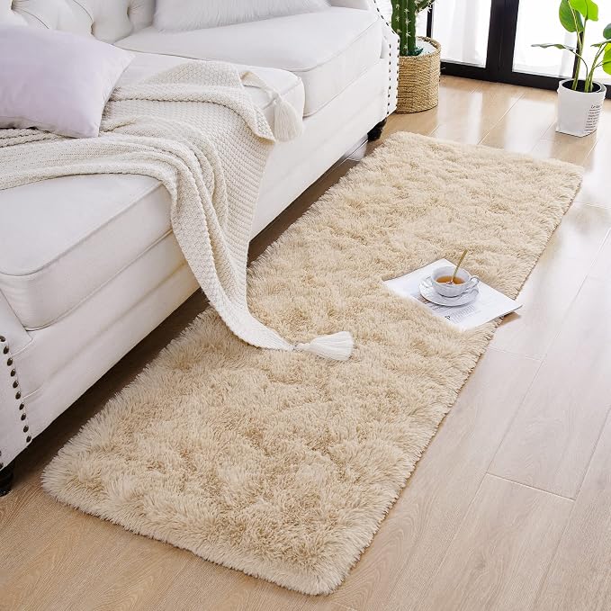 Chicrug Soft Runner Rugs for Bedroom Living Room Plush Fluffy Rug 2x5 | Shag - Image 3