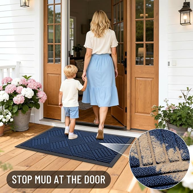 OLANLY Front Door Mat Outside Entrance 59x23, Waterproof Heavy-Duty Doormat | - Image 7