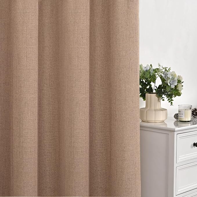 YoungsTex Linen Semi Sheer Curtains 42X40 Inch Length - Image 7