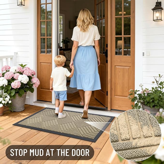 OLANLY Front Door Mat Outside Entrance 47x23, Waterproof Heavy-Duty Doormat | - Image 7