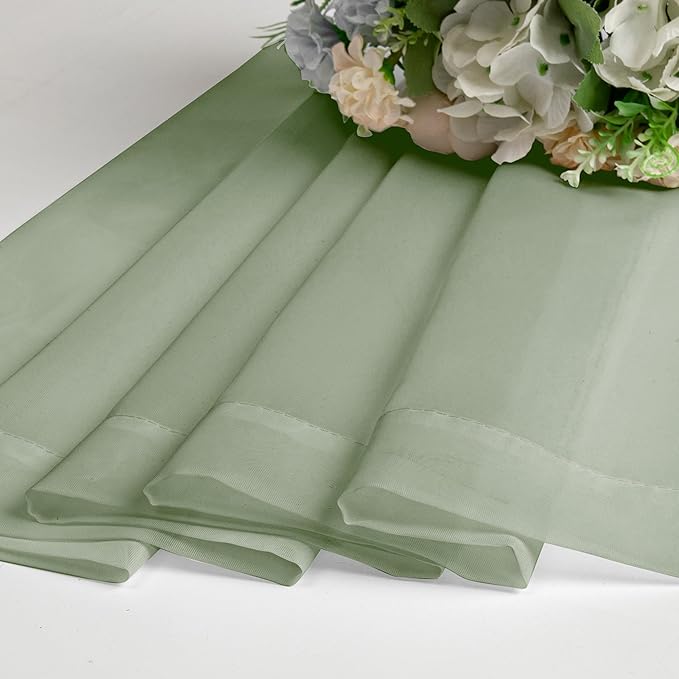 Chyhomenyc Sage Green Sheer Valance - Image 4