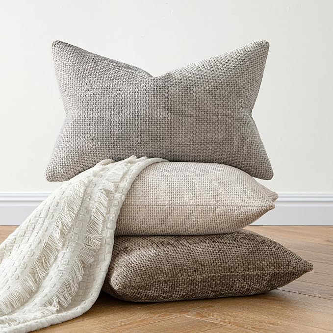 MIULEE Decorative Couch Throw Pillow Covers 20x20 Inch Light Gray 2 Pack | - Image 4