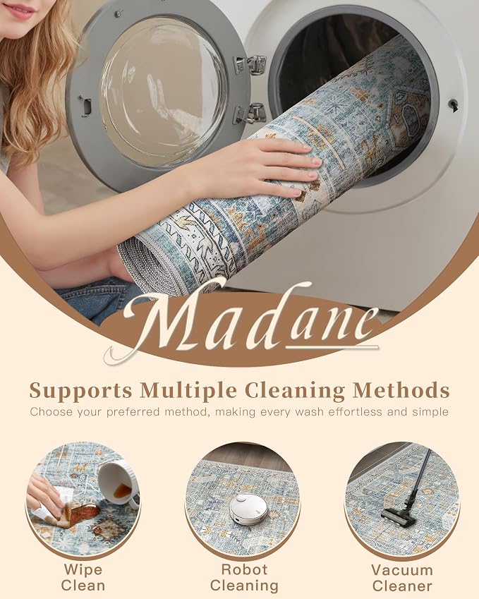 Madane Washable Runner Rugs 2x12 Long - Image 12