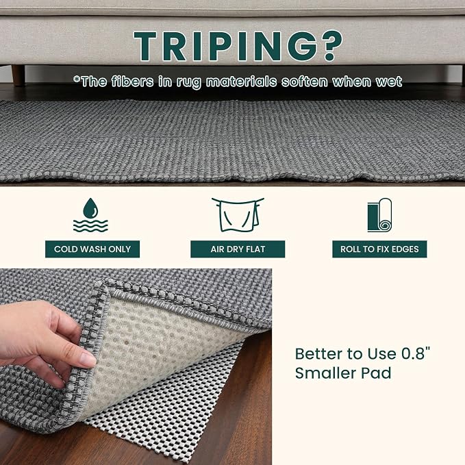 KOZYFLY Woven 2x7 Washable Kitchen Runner Rug, Non Slip Runners - Image 6