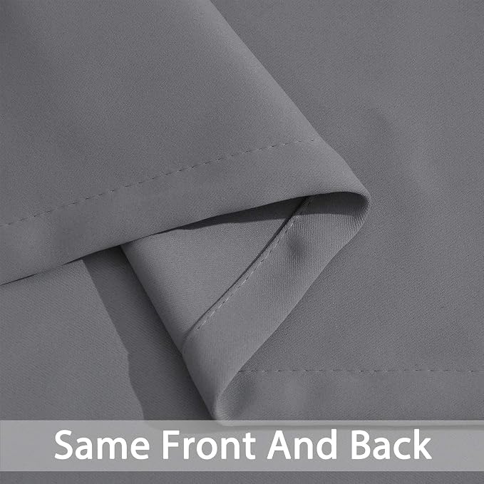 Yakamok Grey Room Darkening Curtains 42x84 inch Gray Grommet-Living Room | 2 - Image 5