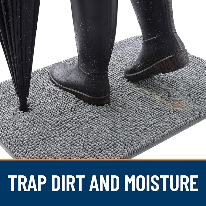 OLANLY Dog Door Mat for Muddy Paws 30x20, Super Absorbent Chenille Mud Mat | - Image 2