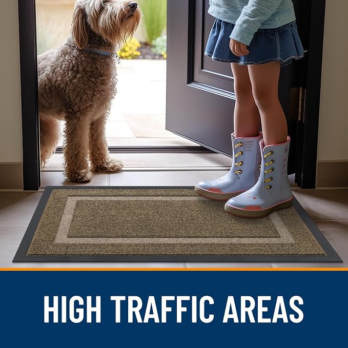 OLANLY Front Door Mat Outside 35x23, All-Season Heavy-Duty Rubber Doormat | - Image 8