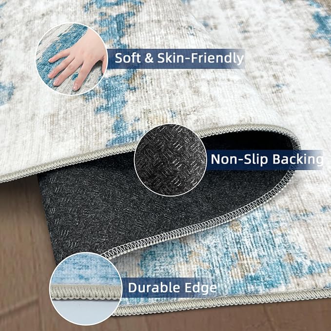 Runners for Hallways 2x8 Kitchen Runner Rugs，Modern Abstract Rug Runners for - Image 4