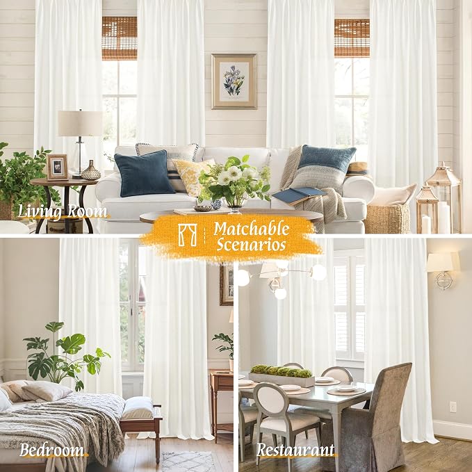 Natural Linen Curtains 72 inch Length - Image 6