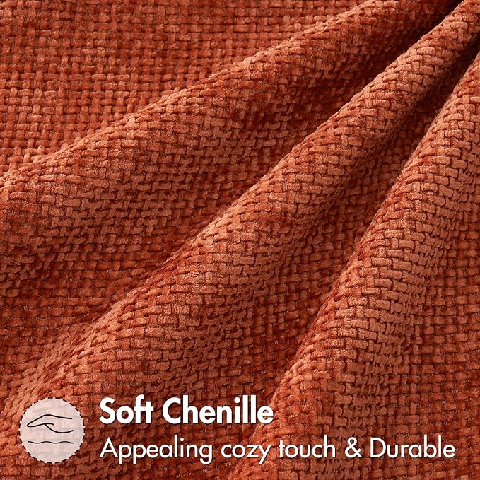 MIULEE Fall Decorative Couch Throw Pillow Covers 18x18 Burnt Orange 2 Pack | - Image 3