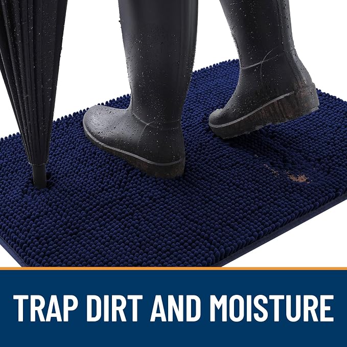 OLANLY Dog Door Mat for Muddy Paws 47x20, Super Absorbent Chenille Mud Mat | - Image 2