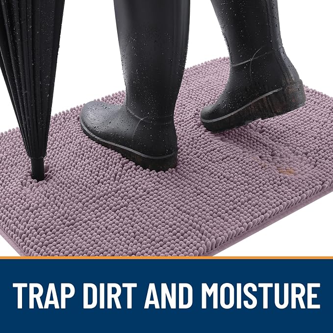 OLANLY Dog Door Mat for Muddy Paws 35x24, Super Absorbent Chenille Mud Mat | - Image 2