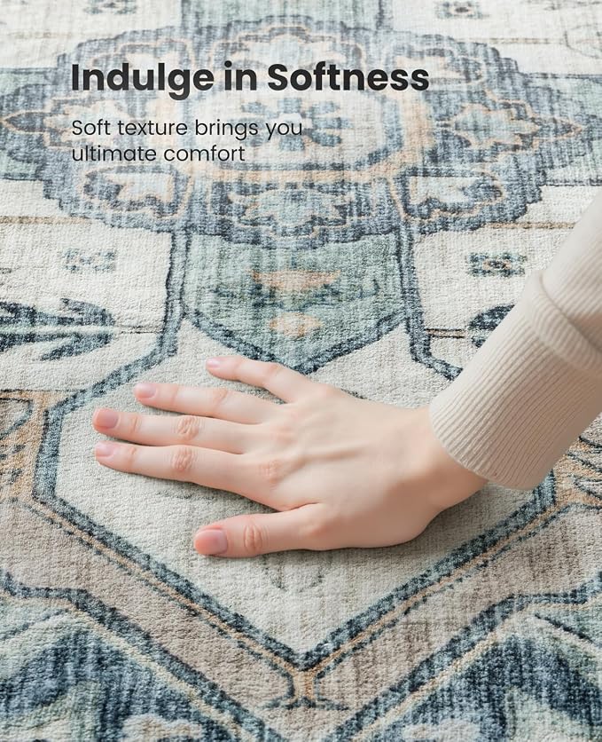 AMADA HOMEFURNISHING 5x7 Area Rugs, Washable Living Room Rug Low-Profile - Image 6