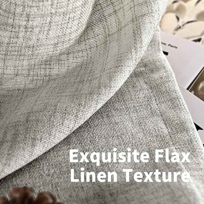 YoungsTex Extra Long Linen Curtains 95 Inch 2 Panels - Image 6