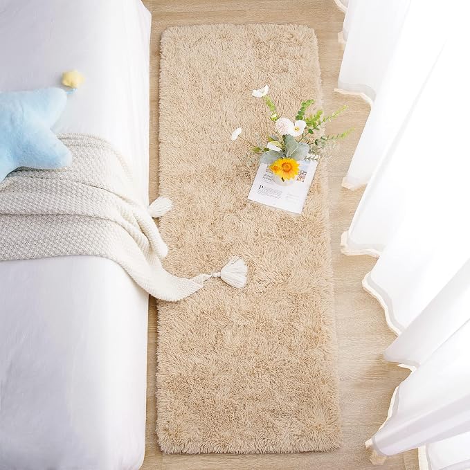 Chicrug Soft Runner Rugs for Bedroom Living Room Plush Fluffy Rug 2x5 | Shag - Image 5