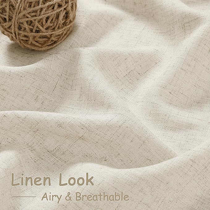 Vanilla Linen Curtains 120 Inches Long - Image 4