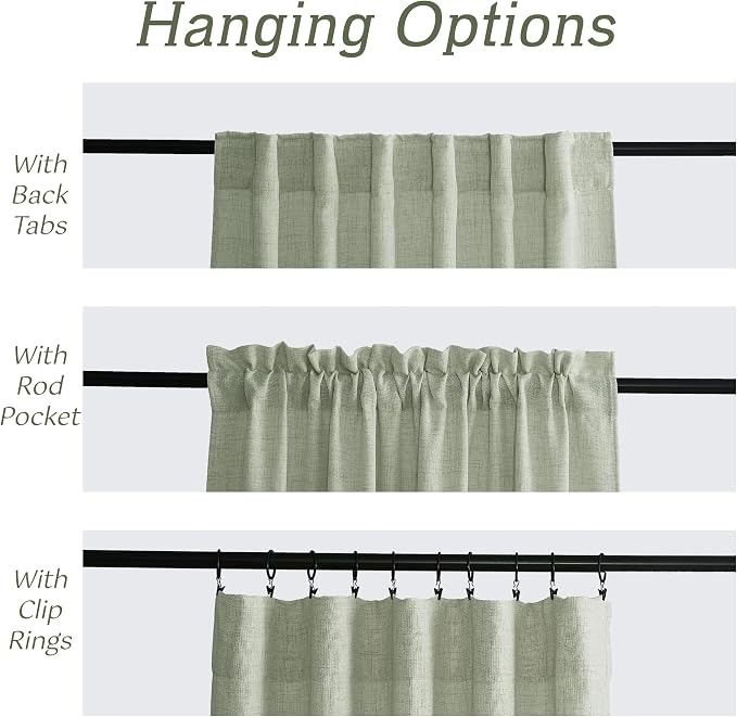 RYB HOME Sheer Curtains 102 inches, Extra Long Floor to Ceiling Curtains | Half - Image 3