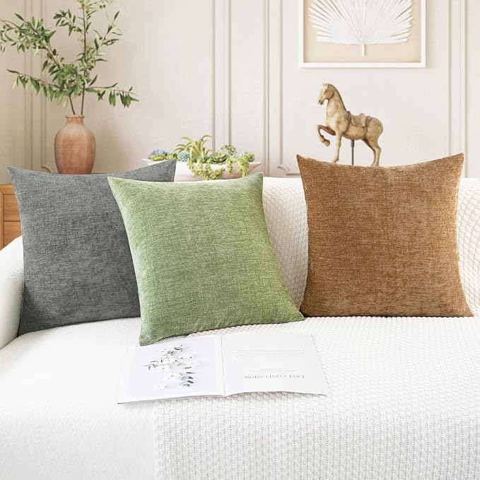 CaliTime Decorative Couch Throw Pillow Covers 22 X 22 Inches Apricot Brown | - Image 5