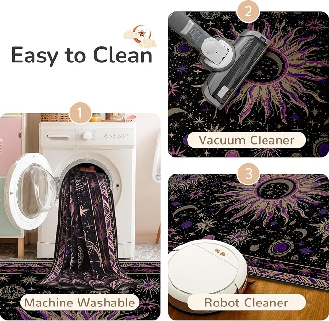 Vacuum-Friendly, 8x10 Washable Area Rug - Image 6